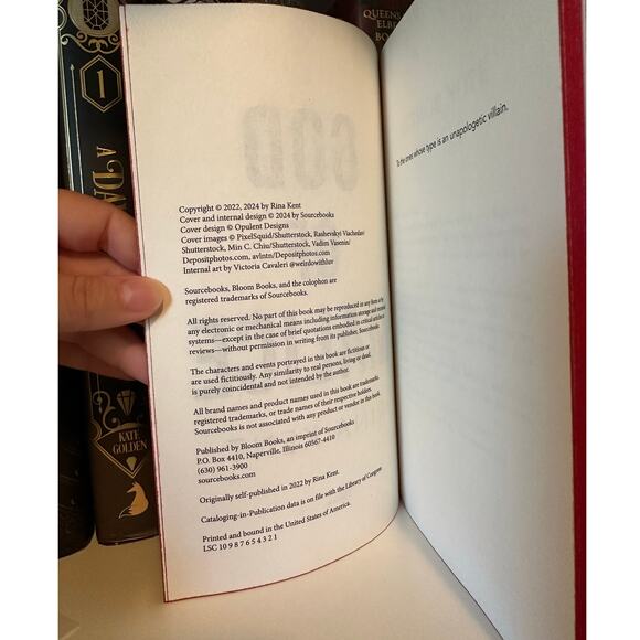 God Of Malice By Rina Kent Signed Deluxe Edition W/ Sprayed Edges - Picture 6 of 8